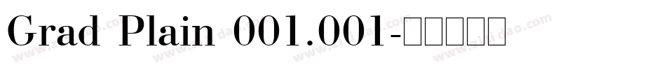 Grad Plain 001.001字体转换